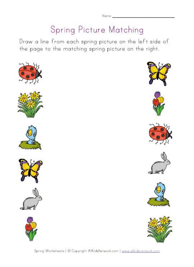 Spring match. Spring Worksheets for Kids. Spring задания. Задания для детей Spring. Природа Worksheets.